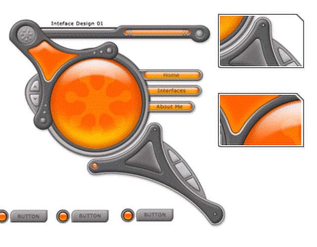 Interface Experiment 01 image made in Photoshop