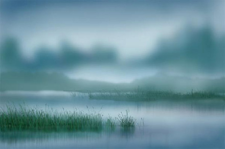 Hazy landscape walk-through image 2