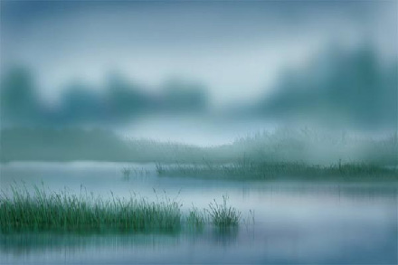 Hazy landscape walk-through image 3